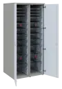 EUROMEDICA D - 90 TRANSPARENT skříň léková boxová, 2-dveřová, 1950x900x735, korpus šedý, dvířka bílá
